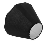 Black Fabric Table Lamp Shade E27 General Fit for Desk Lamps | Iron Frame, Soft Feel Finish, Quick Install Design, for Renters, Hotel Rooms and Reading Corners