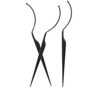 Black Fake Eyelash Display Rack Plastic 3pcs Adjustable Curve Tool