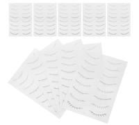 Black Fake Eyelash Stickers 10 Sheets Tattoo Paper Pet Film