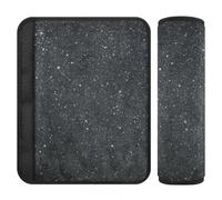 Black Fake Glittering Starry Bright 2 Pack car Seatbelt Covers More Comfort Driving for Sedan forro para cinturon de segurida