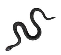 Black Fake Snake Toy - Rubber Reptile Prop, Lightweight Prank Decoration, Realistic Toy, Soft Pet, Pranking Animals, Flexible Props, | Garden Scare Accessory For Halloween Prop