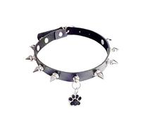 Black Faux Leather Choker-Black Dog
