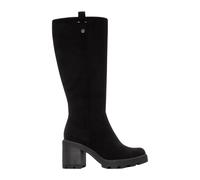 Black Faux Leather High Boots - female - Refresh - Heeled Boots - Black - 7 UK - Shoes 7 UK