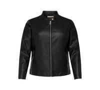 Black Faux Leather Jacket Carrobber - female - ONLY Carmakoma - Light Jackets - Black - XL - Jackets XL