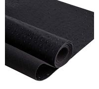 Black Faux Leather Ostrich Fabric: Vinyl Upholstery Leather for Handcrafts, DIY, Tooling, Sewing, Hobby Workshops, Crafting Wallets. Square, 1.0mm Thickness, 54" Wide(Pre-Cut 36"x54")