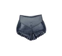 Black faux leather satchel