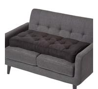 (Black) Faux Suede 2 Seater Booster Cushion