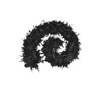 Black Feather Boa 80G - Fluffy Soft Feather Scarf for Costume Parties, Halloween, Roaring 20s Gatsby Accessories, Burlesque, Mardi Gras, Dress-Up, Stage Performances & Photo Props