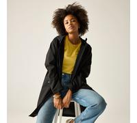 Regatta Women's Levita Longline Hooded Waterproof Jacket in Jet Black | Size: 20 Regatta Jet Black 20