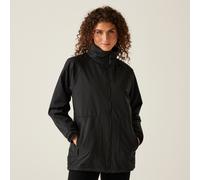 Black female 8 Regatta Professional Women's Waterproof Hudson Fleece Lined Jacket Black, Size: 8