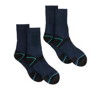 Black female UK 6-8 Regatta Women's 2 Pack Blister Protection II Sock Black, Size: UK 6-8