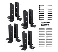 Black Fence Repair Bracket for 2x2 2x4 Wooden Posts(4sets)