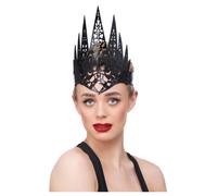 Black Filigree Queen Crown Headband Adults GOT Fancy Dress Accessory