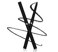 Black Fine Tip Eyeliner Pencil, Precise Eye Liner for Winged Looks, 2-Pack | Controlled Application Along The Lash Line, Small White Star Barrel Details, For Daytime Make-Up And Evening Definition