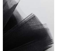 Black Fine Tulle Fabric 300cm Wide - Sold by The metre - net Suitable for Prom, Underskirt, Veil, Pleating & Ruching
