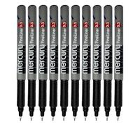 BLACK Fineliner Pens, 0.3mm Extra Fine Tip, Pack of 20, VMERFIN Precision Fine Lines, Textured Grip, Ideal for Sketching Drafting Writing Colour Marker, iVAIDEX Black Ball Pen
