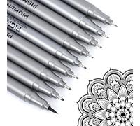 Black Fineliner Pens Art Pens - APOGO Fineliners Black Pens Drawing Pens for artists, Art Supplies Stationary Supplies Writing Pens, Micro Liner Pens for Manga ketch Book Anime Technical illustration