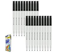 BLACK Fineliner Pens, Pack of 20, Fine Point, VMBRIF, Perfect for Writing Pens, Comfortable Grip, iVAIDEX