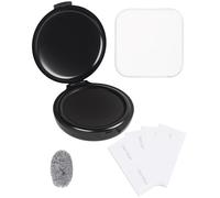 Black Finger Printing Ink Pad Portable Fingerprint Kit with Cleaning Wipes and White Storage Box, Quick - Drying Stamp Ink Pads for Office, School, Bank, Document, Contract