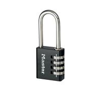 Black Finish 40Mm 4-Digit Combination Padlock - 51Mm Shackle Master Lock Black One Size