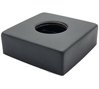 Black Finished Steel Square Shaped Collar Basin Shower Bath Tap Cover Rosette