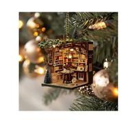 black firday deals 2024 Christmas Tree Decorations Book Lovers Christmas Decorations 2D Flat Acrylic Bookstore Book Stacking Christmas Tree Decorations Book Lovers Christmas Bookstore Decorations