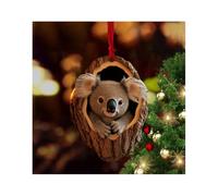 black firday deals 2024 New Year Animal Christmas Ornaments Christmas Tree Ornaments Little Animals Pattern Acrylic Decoration Forest Animal Hanging Ornament Animal Lovers Gift