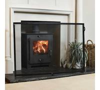 Black Fireguard Fire Screen - Classic Style Mesh Guard for Log Burners & Open Fires - Spark & Debris Protection