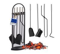Black fireplace companion set Fireside Accessory Kit Steel Fire Accessories