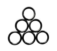 Black FKM Round Ring Wire Diameter 2.5 mm, Inner Diameter 29 mm Fluororubber O-ring Rubber, 20 Pcs