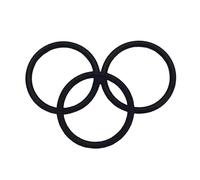 Black FKM Round Ring Wire Diameter 3 mm, Inner Diameter 50 mm Fluororubber O-ring Rubber, 5 Pcs