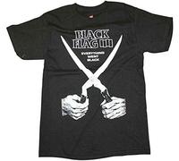 Black Flag Men T-Shirt Everything Went Black Punk Band Tee (Large)