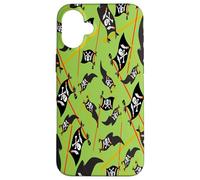 Black Flag Skulls White Caribbean Sailors Case for iPhone 16 Plus