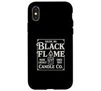 Black Flame Candle Salem Witch, Vintage Halloween Design Case for iPhone X/XS