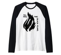 Black Flame Inner Fire Paganism Personal Freedom self Aware Raglan Baseball Tee