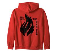 Black Flame inner Fire Paganism personal Freedom self aware Zip Hoodie