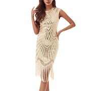 Black Flapper Dress 1920S Dresses for Women UK Plus Size Great Dresses Vintage Sleeveless Cocktail Dress Drop Waist Flapper Dress Harlem Nights Dresses for Women