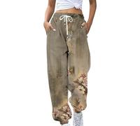 Black Flare Jeans Women's Bottom Sweatpants Joggers Pants Workout High Waisted Yoga Pants with Pockets Green Jeans (Khaki, XL)