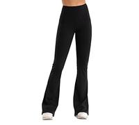 Black Flare Leggings Casual Compression Legging Feminina Women Bell Bottom Pants Yoga Flared Leggings For Ladies Yoga Pants V Type High Waisted Flare Workout Pants Leggings Women Jeans High (Black, S)