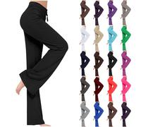 Black Flared Leggings Flared Yoga Pants for Ladies Athletic Stretchy Slim Fit Lounge Trousers High Waisted Joggers Pants Flared Trousers Women