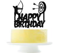 black flash Archery Cake Topper, Bow Arrow Hunting Birthday Birthday Party Supply Decorat