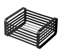 Apollo Industrial Black Flat Iron Metal Napkin Holder Basket