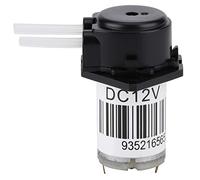 Black Flat Mini Peristaltic Pump Silicone Tube Self Priming Water Pump for Experiment Analysis (12V)