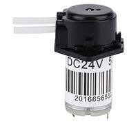 Black Flat Mini Peristaltic Pump Silicone Tube Self Priming Water Pump for Experiment Analysis (24V)