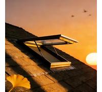 Black Flat Roof Window - Energy-Efficient Skylight with Thermal Insulation Glass - Modern Curb-Mounted Panorama Roof Window - Custom Size for Architectural Projects (L90xW60cm)