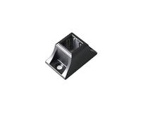 Black Flat Shoe for Metal Stair Spindles with Fixing Screw - Mild Steel Baluster Base Bracket - 13mm Square Spindle Fitting - Modern Railing Support for Wood Stairs - Wiregill
