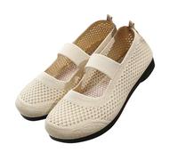 Black Flat Shoes Women With Strap Wide - Breathable Sneakers Womens Walking Soft-Soled Shoes Mesh Lining Stretch Upper One Kick Breathable Ladies Shoe Round Head Rubber Sole Casual Sneaker