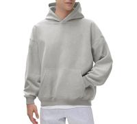 Black Fleece Hoodie Men Plain Grey Hoodie Men Unisex Plain Sweatshirts Thick Overhead Pullover Casual Gym Gym Hoody Hooded Sweatshirt Soft Comfy Jumper Non-Zip Up Pullover Long Sleeve Sweatshirts
