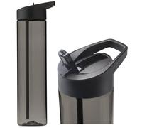 (Black) Flip Straw Water Bottle Slim TRITAN 600ml BPA FREE