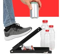 Black Floor Can Crusher for Recycling - Manual Press Tool Heavy Duty Can Crusher Foot Operated for Home and Portable Soda Bottle Smashing
